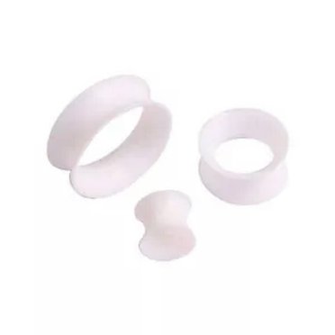 Wood Deathly Hallows Double Saddle Flared Ear Plugs - 1 Pair Flesh Tunnel Stretchers
