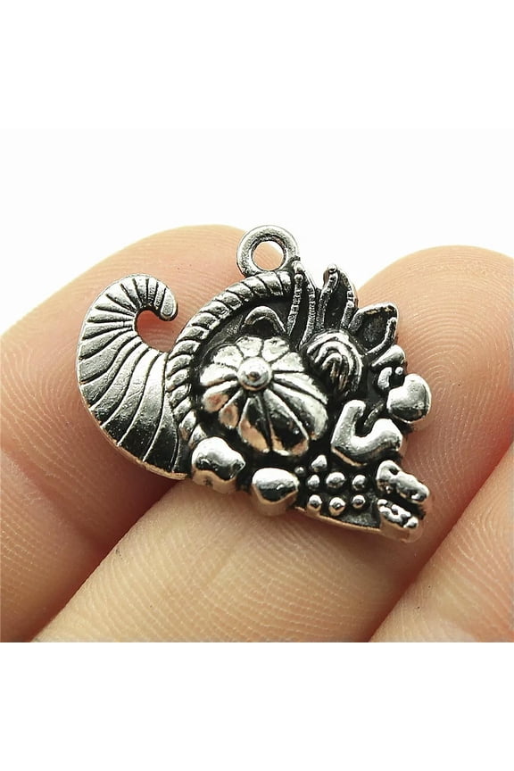 80 Pcs Tibet Silver Treasure Bowl Charms Pendants 28X20MM 2.7g Diy Crafts B11752