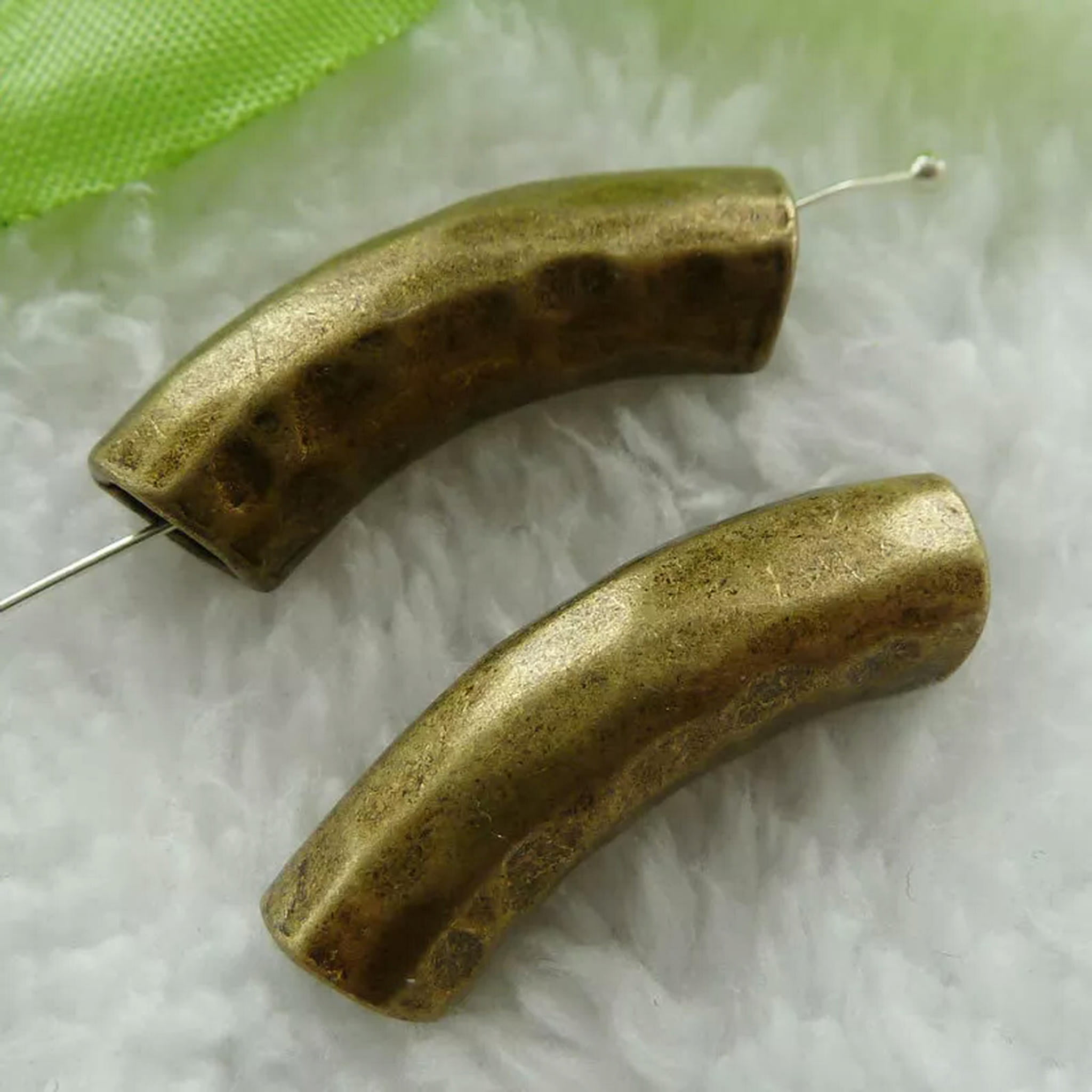 HOOUN 80 pcs bronze plated tube spacers 30x10mm B584