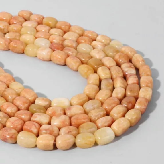 HOOUN 8x12mm Natural Gemstone Cube Mineral Rectangle Loose Bead for Jewelry DIY Making-NO.9 Aventurine-About 30pcs