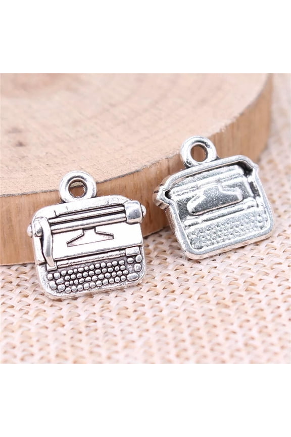 90 Pcs Tibetan Silver Typewriter Charms Pendant 15X14MM Diy Making B16247