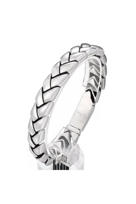 90g Weight 11mm 8.66'' Casting Stainless Steel Wrist Chain Link Bracelet Bangle