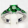thumbnail image 1 of HOOUN 925 Silver Jewelry Gift Ring Elegant Women Cubic Zirconia Wedding Rings Sz 6-10-8-Style_6, 1 of 4