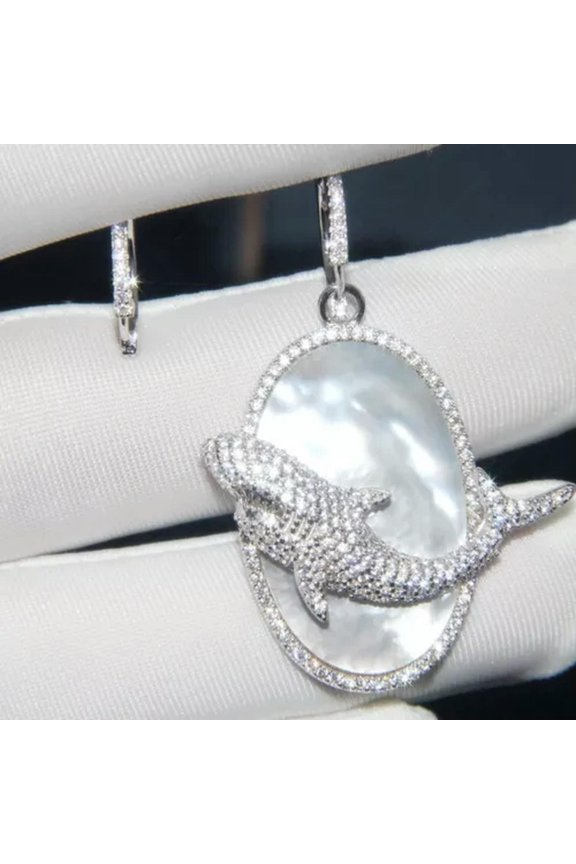 925 Silver Mother of Pearl Asymmetrical High Quality Stud Earrings Jewelry Gift-White