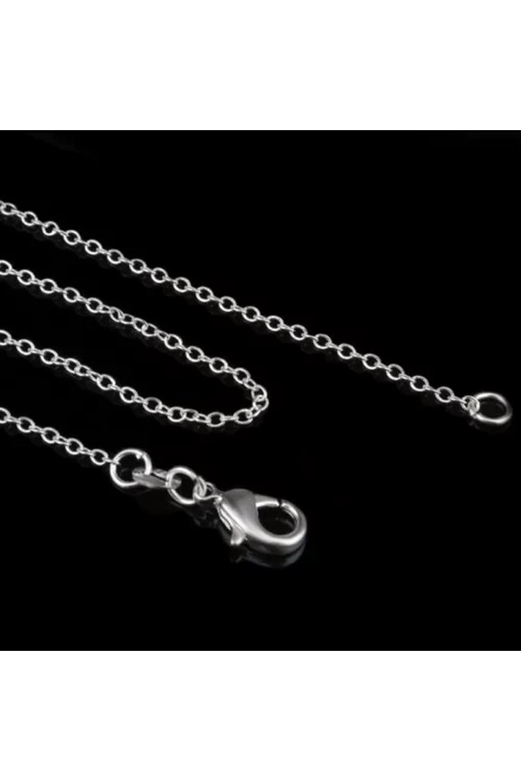 925 Sterling Silver Plated 1mm Trace CHAIN NECKLACE + Free Gift Bag-26"