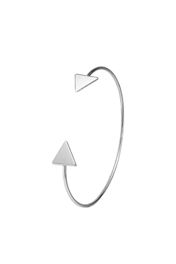 925 Sterling Silver Plated Gold Arrow Bead Ball Crystal Shinny Bracelet Gift-Silver