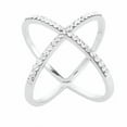 thumbnail image 1 of HOOUN 925Silver Two-tone Gold X Ring for Women Bridal Promise Wedding Jewelry Size5-11-04# X Ring-9, 1 of 3