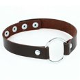 thumbnail image 1 of HOOUN Accessories European Rock Punk Street Club Leather Round Neck Band#-Dark Coffee-, 1 of 8