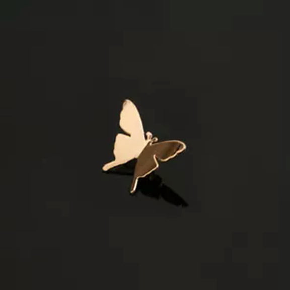 HOOUN Alloy Brooch Breastpin Unisex Lapel Pins Suit Shirt Collar Jewelry Accessories-gold butterfly