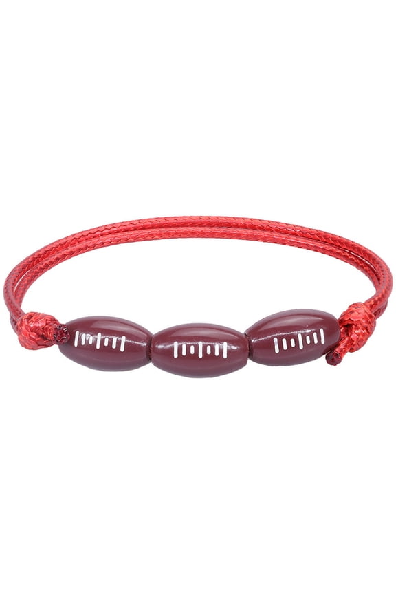Basketball Wax Line Woven Tennis Rugby Softball Footballs Bracelet Sports Hand-34-2PCS