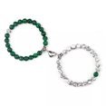 thumbnail image 1 of HOOUN Beads Lover Couple Bracelets-Natural Stone Heart Magnet Bracelet Fashion 2PC Set-Set 10, 1 of 7
