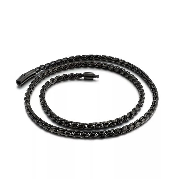 HOOUN Black 5mm 26'' Stainless Steel Rope Link chain For Men Necklace Punk Father Gift