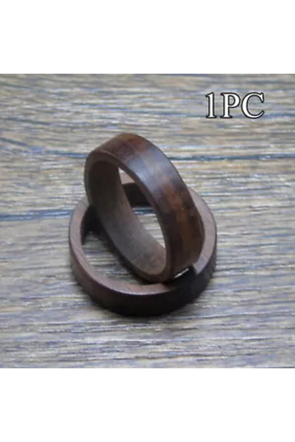 Blood Sandalwood Ebony Ring Wood Wedding Band Women Men Party Jewelry Gift-coffee-20.5mm