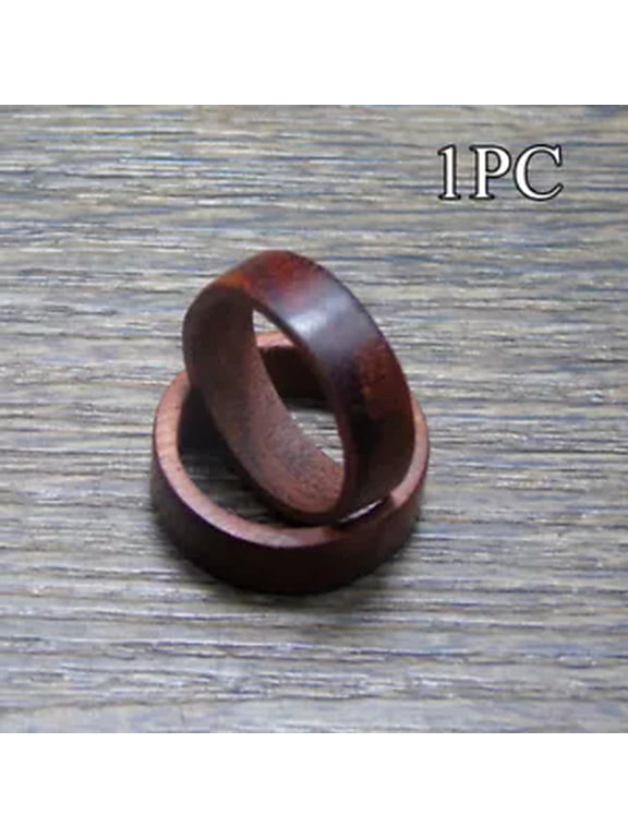 Blood Sandalwood Ebony Ring Wood Wedding Band Women Men Party Jewelry Gift-red-20.5mm