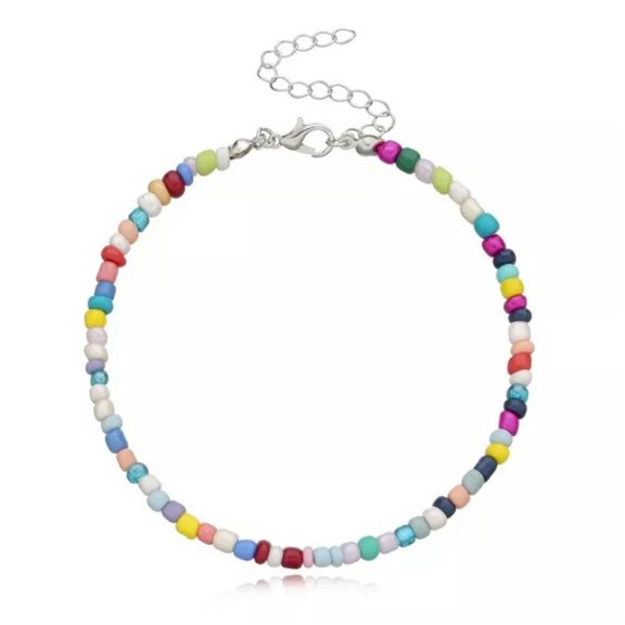 HOOUN Bobo Cheville Bracelet Color Perle Boule de Rglable Turquoise Chane Pieds