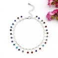 thumbnail image 1 of HOOUN Boho Ankle Bracelet Colourful Ball Bead Anklet Adjustable Turquoise Chain Foot-Silver, 1 of 6