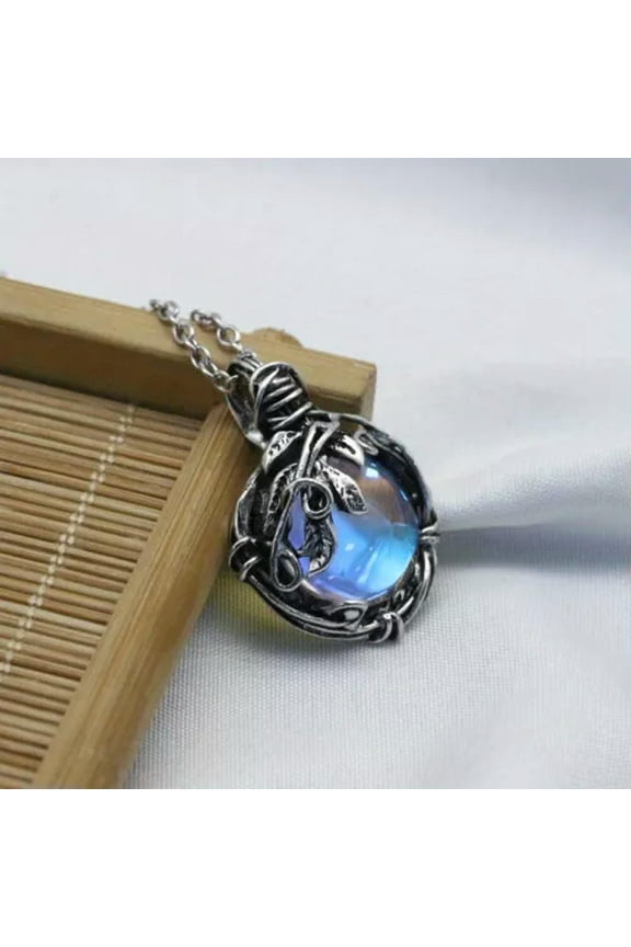 Boho Moonstone Pendant Necklace Vintage Women Necklace Party Women Jewelry Gift-03#