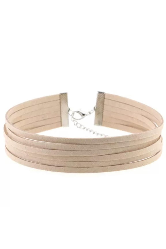 Boho Multilayer Choker Velvet Necklace Hippy Statement Fashion Jewelry DIY Retro-nude