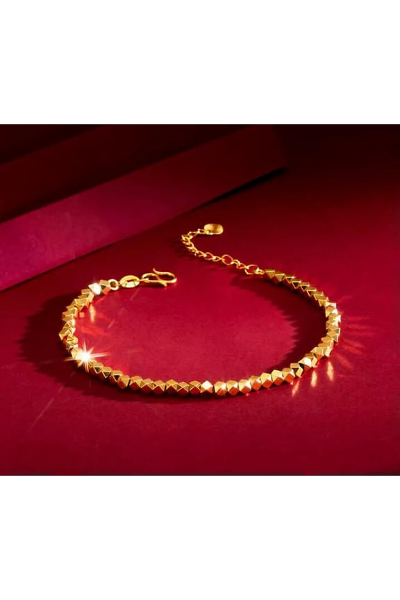 Broken gold 24K Thai Baht Yellow Gold Plated Jewelry 6.5"