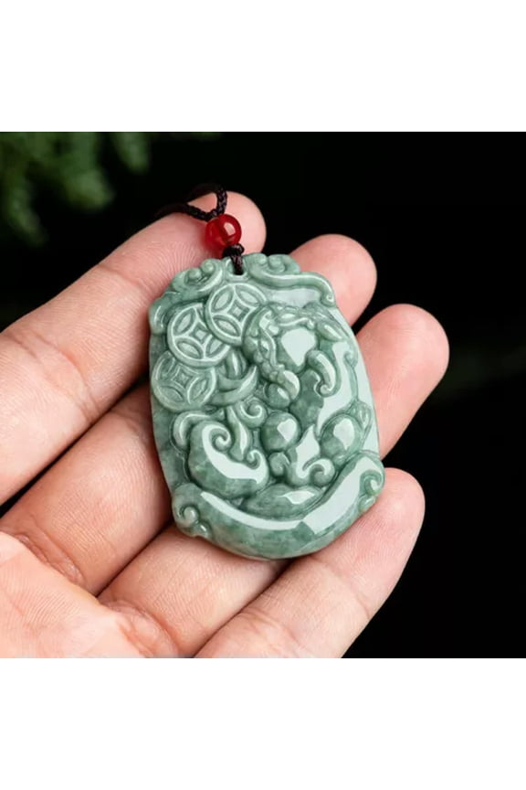 Burmese Jade Pendant Jewelry Natural Green Necklace Jadeite Emeral