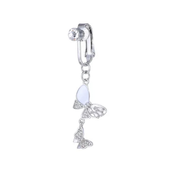 HOOUN Cartilage Clip Fashion Body Piercing Fake Belly Button Navel Rings Women Gift-Butterfly