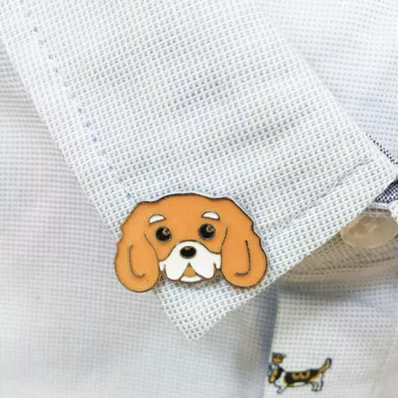 HOOUN Cartoon Pet Dog Pin Badge Lapel Brooch Metal Enamel Clothing Bag Accessories-36