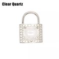thumbnail image 1 of HOOUN Chakra Crystal Stone Lock Schoolbag Heart Quartz Pendant Ornaments Gift Healing-Clear Quartz, 1 of 6
