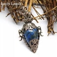 thumbnail image 1 of HOOUN Chakra Egg Crystal Pendulum for Dowsing Spiritual Divination Stone Pendant Reiki-Lapis Lazuli (Bronze), 1 of 9