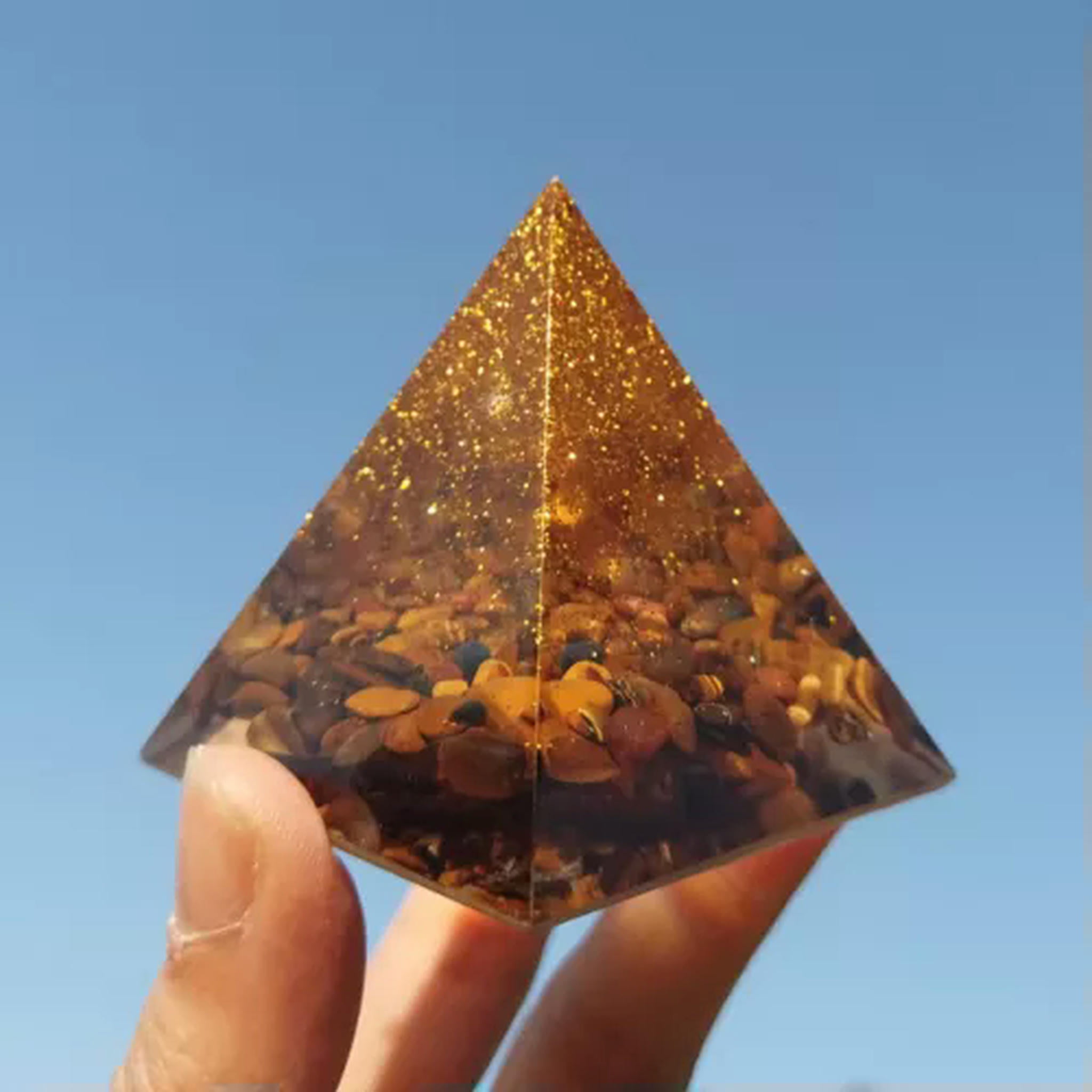 HOOUN Chakra Orgone Pyramid Crystal Energy Generator Protection Reiki ...