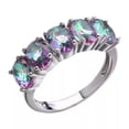 thumbnail image 1 of HOOUN Charm Mystic Rainbow Topaz Ring Women Wedding Jewelry Party Size 6-10-#5-9, 1 of 3