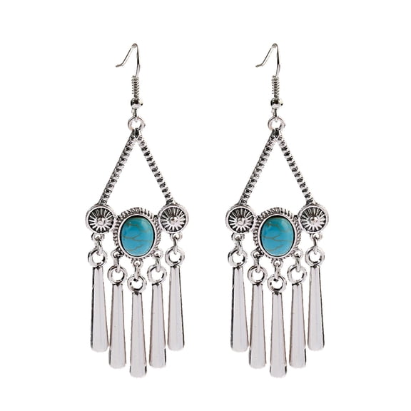 HOOUN Classic Gypsy Silver Color Indian Earrings Boho Jewelry Ladies Jhumka Earrings-Style 11