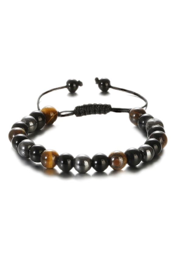 Classic Tiger Eye Obsidian Hematite Healing Bracelets Magnetic Health Protection-Style 1