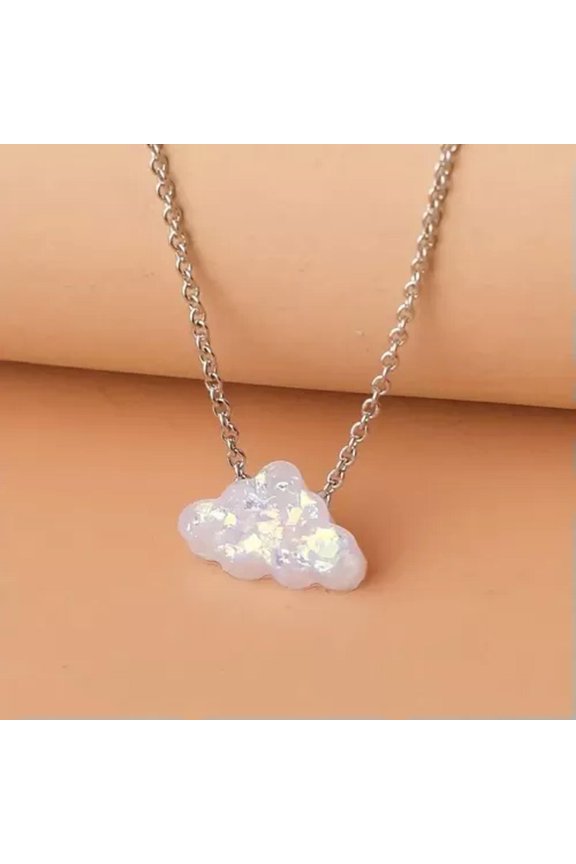 Cloud Shape Pendant Necklace Sweet Neck Jewelry Decor Women