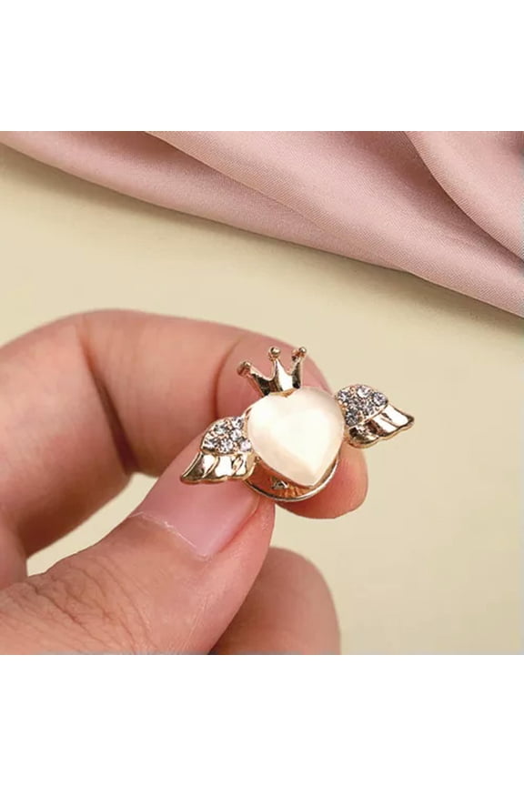 Creative Cuff Collar Needle Artist Brooch Removable Shirt Decorative button-5