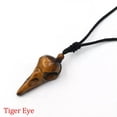 thumbnail image 1 of HOOUN Crow Head Bird Skull Hand Pendant Natural Crystal Necklace Quartz Stone Carving-1PC (Random Pick)-Tiger Eye, 1 of 9