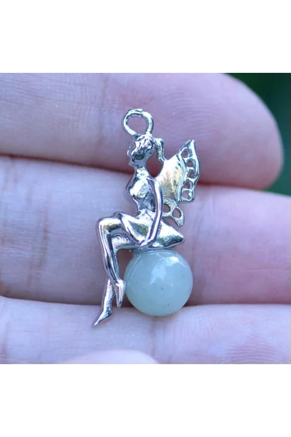 Crystal Beads Quartz Stone Pendant Chakra Smart Magic Fairy Reiki Healing Amulet-Aventurine