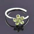 thumbnail image 1 of HOOUN Crystal Men Fashion Women Clip Nose Floral Fake Non Ring Piercing Septum-green, 1 of 9