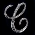 thumbnail image 1 of HOOUN Crystal Rhinestone 26 Letters Women Collar Brooch Pin Corsage Bouquet Jewelr -yy-C, 1 of 4
