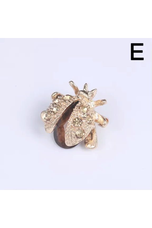 Cute Mini Ladybug Ladybird Enamel Rhinestone Brooch Lapel Pin Jewelry Women-E