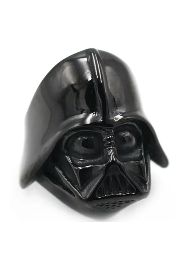 Darth Vader Warrior Helmet Ring Stainless Steel War Robot Biker Punk Men's Ring-7