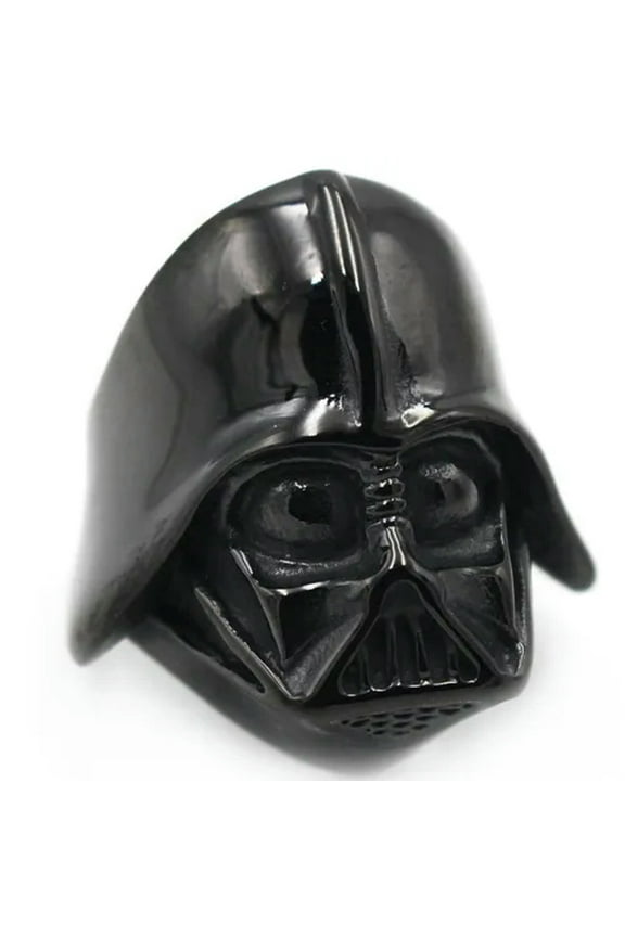 Darth Vader Warrior Helmet Ring Stainless Steel War Robot Biker Punk Men's Ring-9
