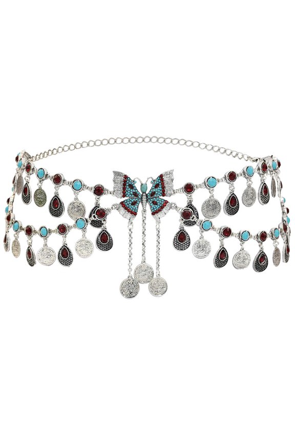 Diamond Fringed Waist Chain Beach Decoration Belly Dance Body Chain Accessories-7317c