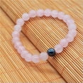 thumbnail image 1 of HOOUN Distance Bracelet Quartz Amethyst Gemstone Lava Stone Bead Couple Elastic Bangle-Rose Quartz-Hematite, 1 of 8