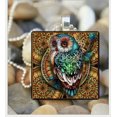 thumbnail image 1 of HOOUN Dragonfly Owl Women Shinny Crystal Rhinestone Pendant Necklace Jewellery Gift-Owl, 1 of 3