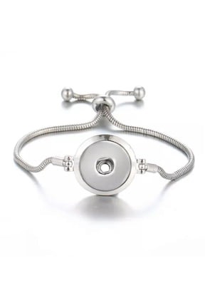 Drill Ginger Snap Bracelet Adjustable Fit 18mm Snap Button Jewelry Making-SL75