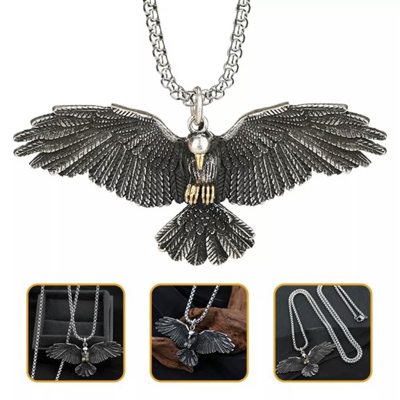 HOOUN Eagle Necklace Pendant for Men Choker Jewelry Gift Man Necklaces Men's