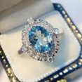 thumbnail image 1 of HOOUN Elegant 925 Silver Women Jewelry Wedding Rings Cubic Zirconia Ring Size 6-10-8-Style 2, 1 of 8