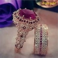 thumbnail image 1 of HOOUN Pretty Cubic Zirconia Silver Ring Jewelry Women Wedding Rings Gift Size 6-10-5-#7, 1 of 2