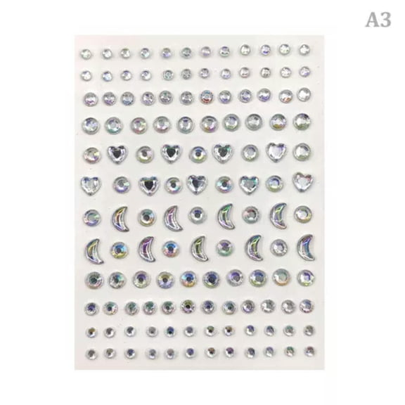 HOOUN Face Stickers Face Makeup Crystal Jewel Stickers Decoration Self Adhesive@-A3