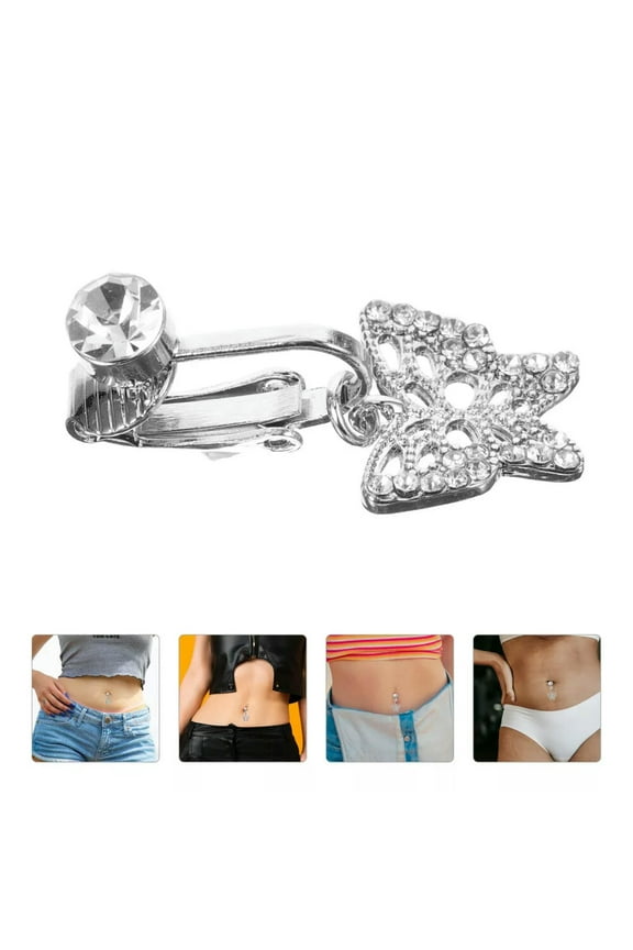 Fake Belly Button Ring Clip Jewelry Non-pierced Piercing Non-piercing Miss